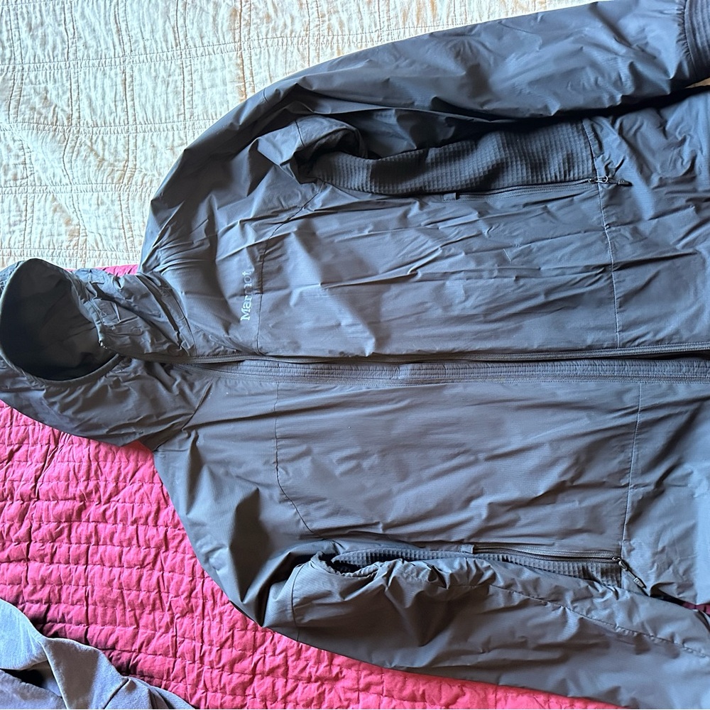 Mens Black Marmot Primaloft Novus LT Hoody Jacket
